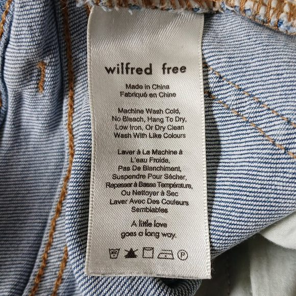 Wilfred Free Jovovich High Rise Denim Shorts Light Blue Size 2 - Picture 8 of 8